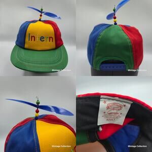 Rare Google Intern Employee Rainbow Propeller Adult Hat Cap